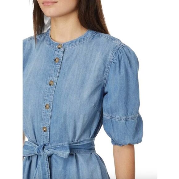 SANCTUARY Dress Size XS NEW Hit The Scene Shirt Dress Chambray Denim Blue Soft - Picture 7 of 8